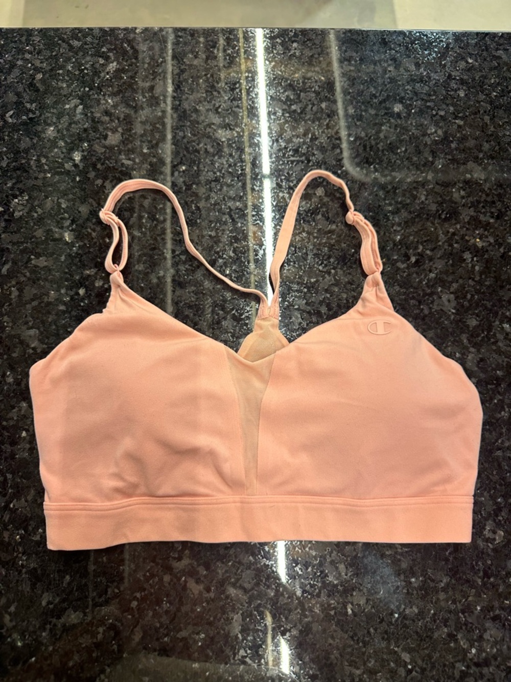 Champion Pink Lightweight Scoop-Front sports bra